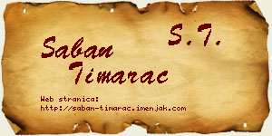 Šaban Timarac vizit kartica